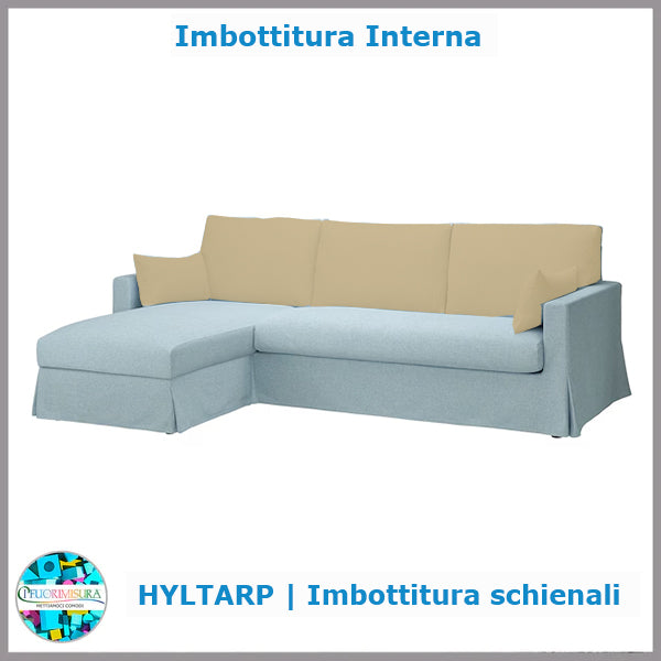 Cojines de respaldo HYLTARP compatibles con Ikea tres plazas con chaise longue