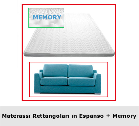 Materassi in espanso più memory per divano-letto