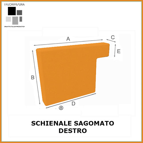 SCHIENALE SAGOMATO DESTRO