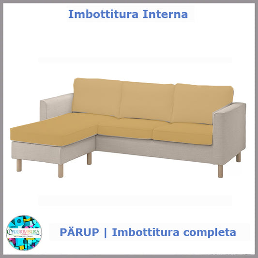 Imbottiture PÄRUP Ikea tre posti con chaise-longue complete