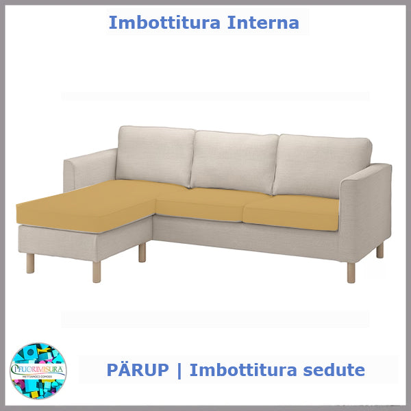 PÄRUP seat padding compatible with Ikea three-seater with chaise-longue