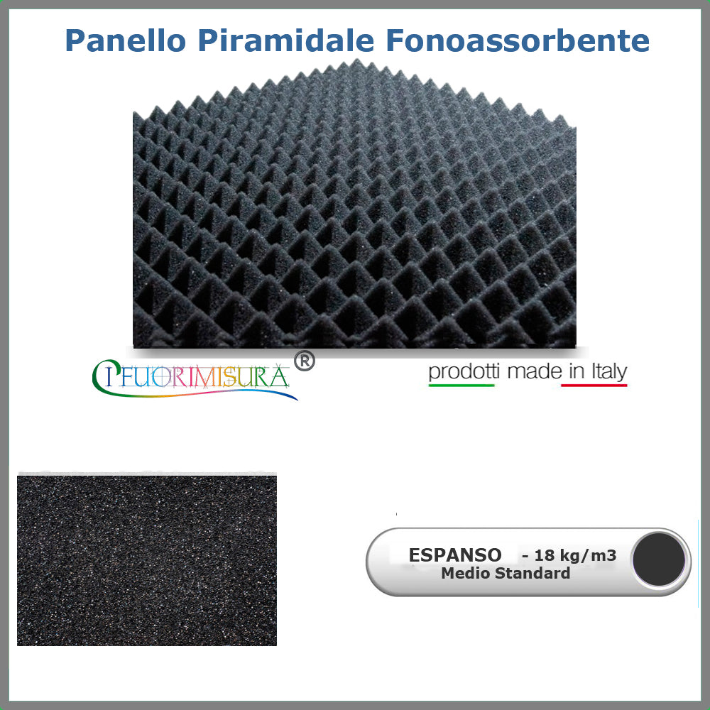 Pannello Piramidale Fonoassorbente 100x200x4 cm – I FUORIMISURA