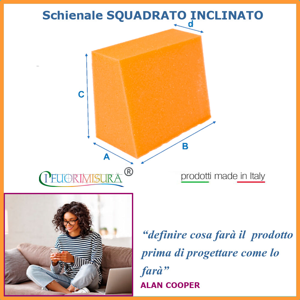 1 Pezzo Cuscino In Ecopelle A Tessuto Tecnologico Orange Per