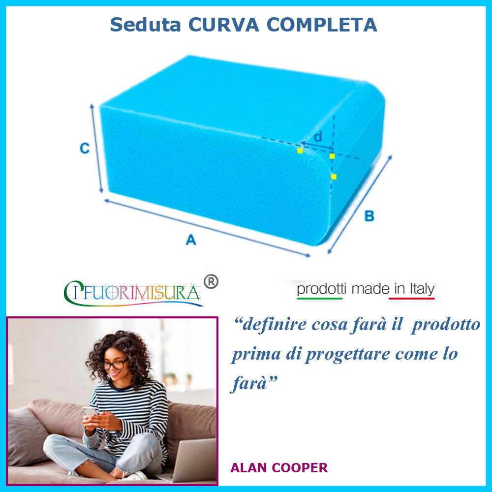 Seduta curva completa basso spessore