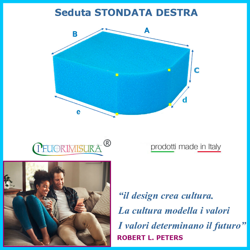 Seduta stondata a destra basso spessore