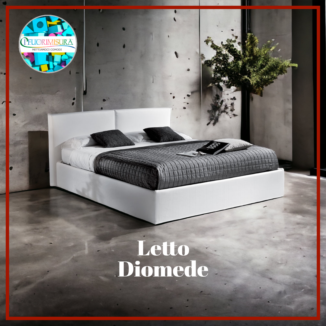 letto matrimoniale in microfibra azzurro avio con contenitore