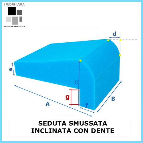 ASIENTO INCLINADO BISELADO CON DIENTE [grosor medio-alto]