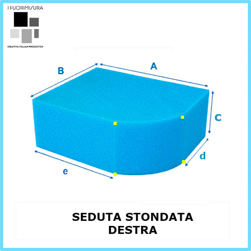 Asiento DERECHO REDONDEADO [grosor medio-alto]