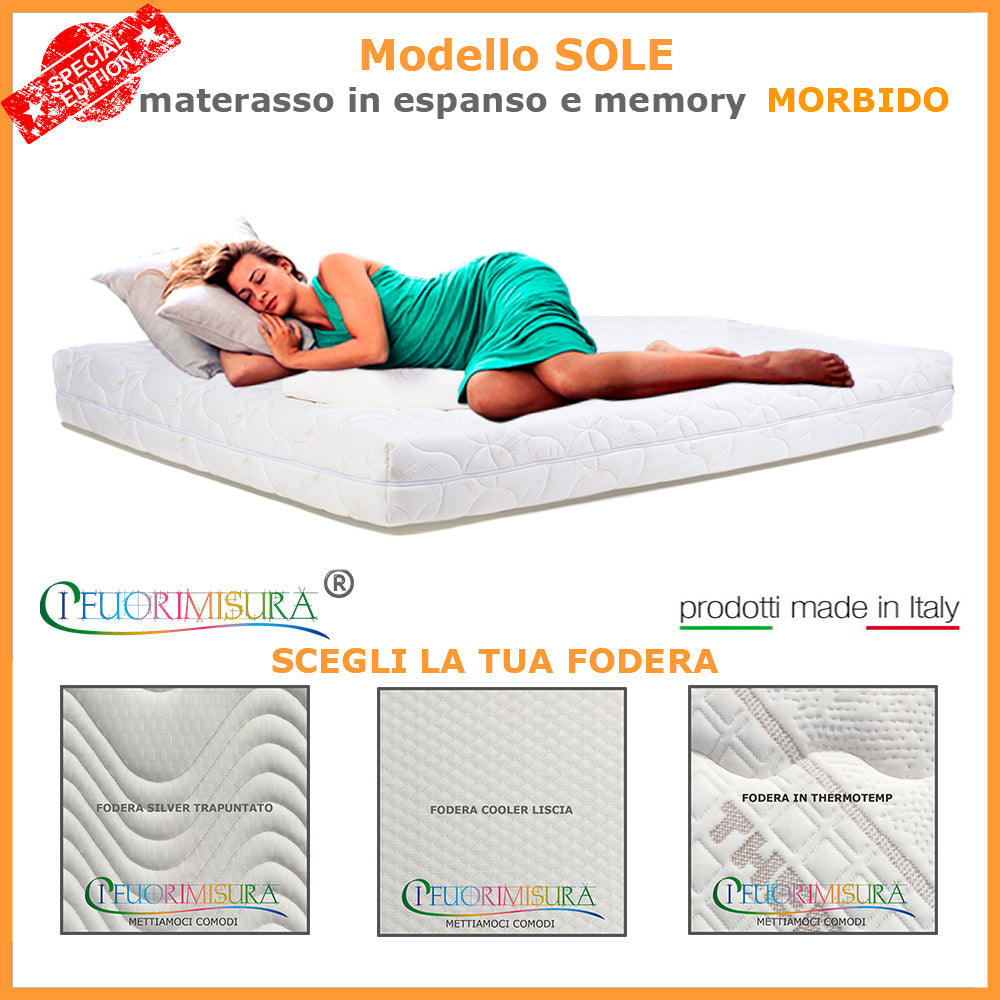 SOLE COMFORT PLUS - Materasso in Memory ed Espanso - Morbido