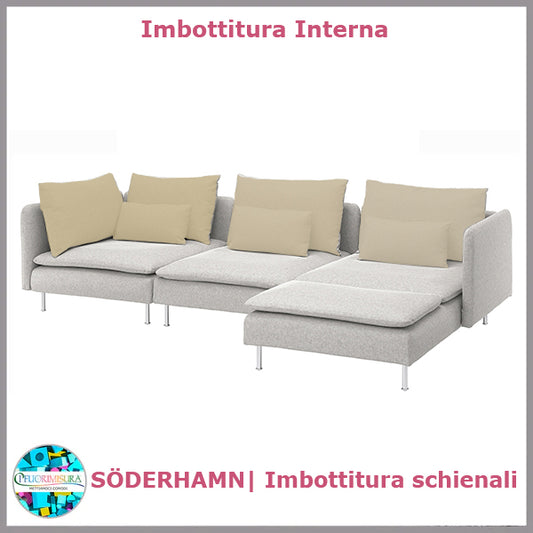 SÖDERHAMN-Rückenlehnen Ikea 4-Sitzer-Sofa mit Chaiselongue