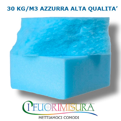 QUERCIA SCIVOLO - Materasso PieghevoleESPANSO azzurro alta qualità 30 kg al metro cubo