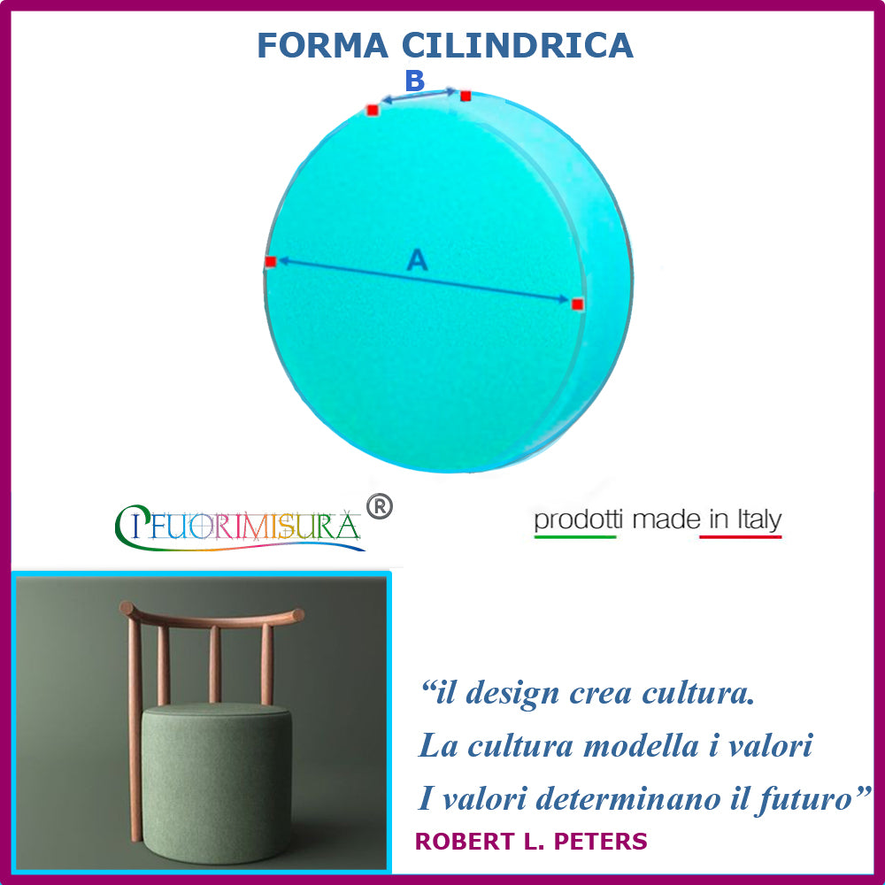 Forma cilindrica in gommapiuma
