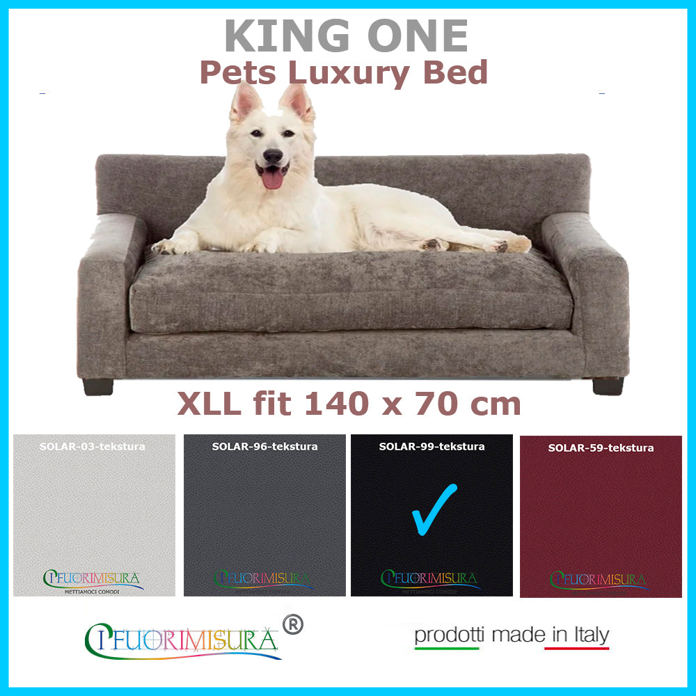 KING ONE divanetto per cani 140 x 70 nero