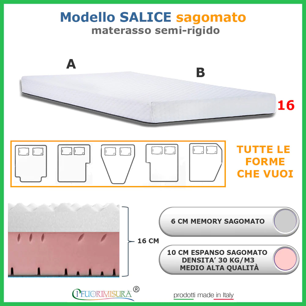 SALICE - Materasso Sagomato per Barca