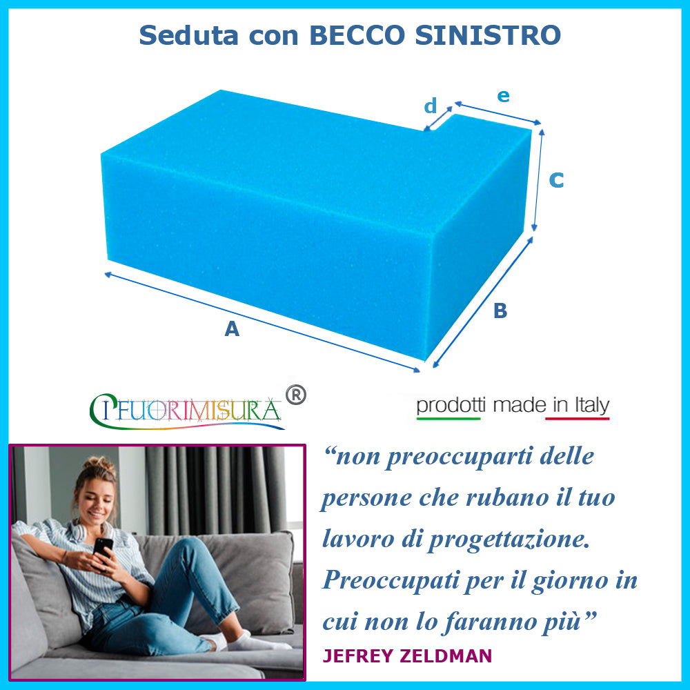 Seduta con becco sinistro basso spessore