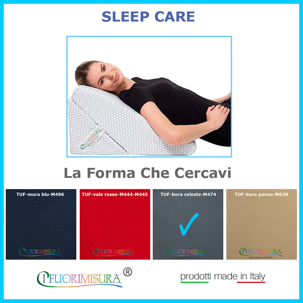 Sleep Care - cuscino di supporto per lettura colore celeste