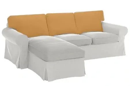 Imbottiture schienali Ektorp compatibile Ikea tre posti con chaise longue